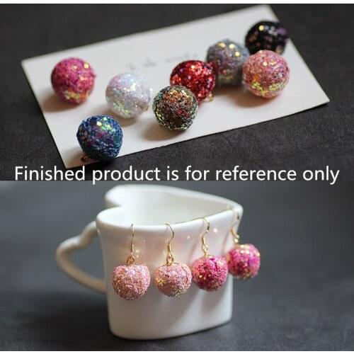 50pcs/lot color Sequins decoration geometry rounds shape fashion balls beads pendants Diy jewelry earring accessory