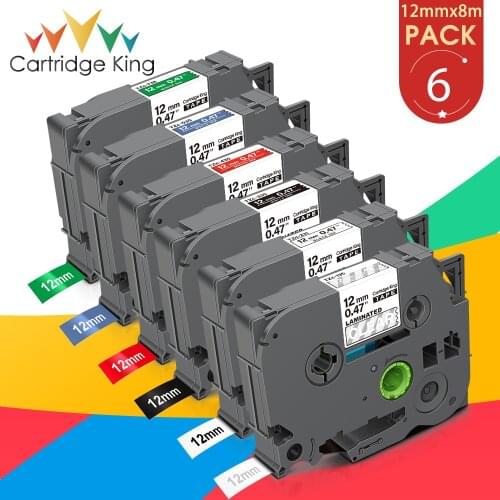 6PK 12mm TZ White Label TZ-231 TZ231 for Brother tz 231 Laminated Tapes Compatible for Brother PT D210 H110 D600 Label Maker