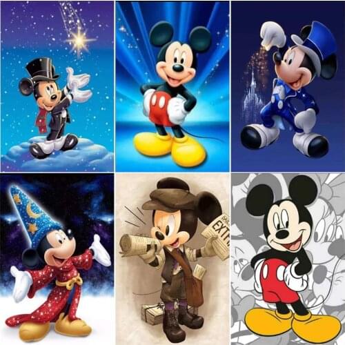 Minnie Mickey 5D DIY Diamond Painting Full Square/Round Drill Embroidery Mosaic Cross Stitch Birthday Gift Handwork Disney