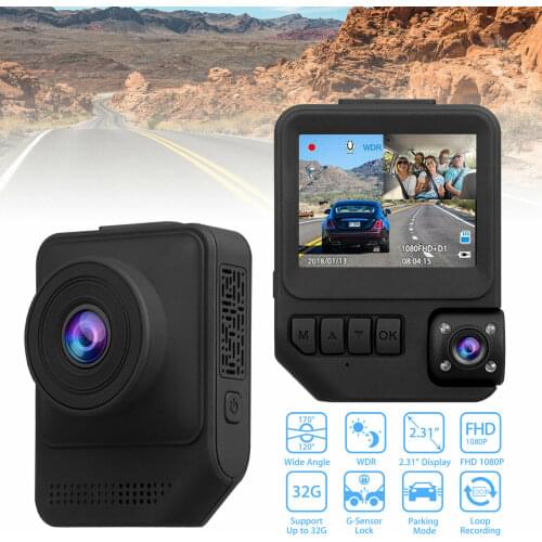 HD 1080P Car DVR Camera Dual Lens Dash Cam for Cars Video Recorder Rear View Camera with G-Sensor Night Version Car Dashcam DVRs