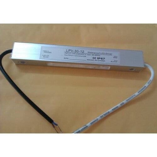 CE RoHS IP67 30W 12V waterproof Switching Power Supply For LED Strip light input 170v-240v 1pcs