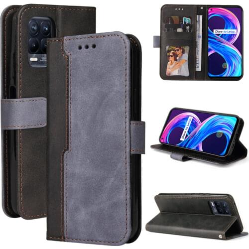 For OPPO Realme 8 Pro Flip Leather Wallet Case Realme 8 Pro Retro Luxury Magnetic Card Book Cover Real Me 8 Pro Stand Funda Case