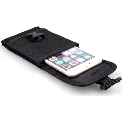 Black Universal Cell Phone Smartphone Waist Army Tactical Pouch Bag Case Cover 5.12*3.5*0.8 inch