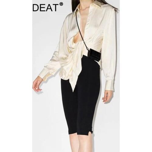 Атласные блузки DEAT China At AliExpress