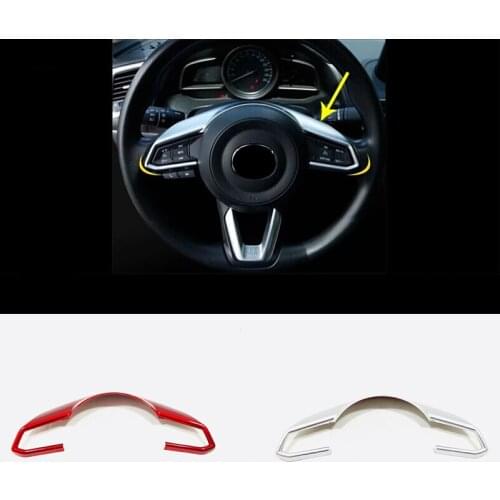 For Mazda CX-3 2018 2019 CX-5 2017 2018 2019 Accessories ABS Plastic Car Rear Package Steering Wheel Trim Cover Trim Styling