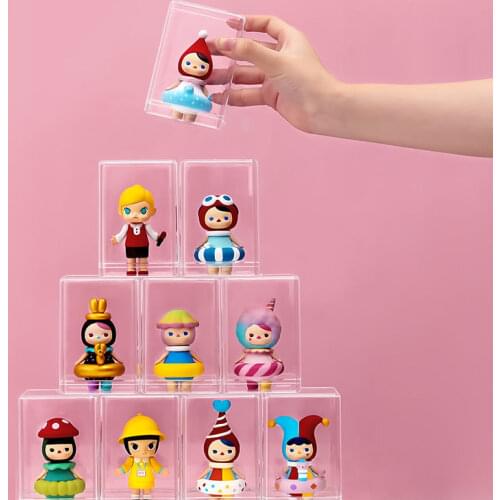 Action Figure Display Stand Toy Model Display Stand Decoration Put Doll Doll Hand Handle Trapezoidal Shelf Box Accessories