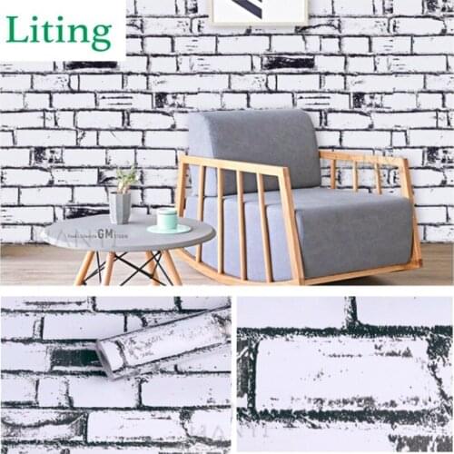Brick Grain Wallpaper Self Adhesive living room Warm Wallpaper Waterproof PVC Wall Stickers Furniture Renovation Stickers