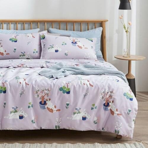 Autumn/winter cotton kit sweet taro cat bedding quilt cover