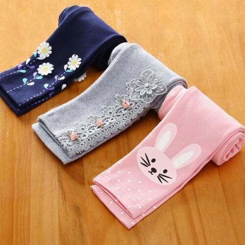 Summer Baby Girls Leggings Cotton Pp Pants Kids Girl Pants Embroidery Cat High Waist Kids Trousers Childrens Pant Kids Leggings