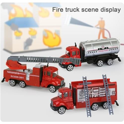 Mini Alloy Engineering/Fire/Sanitation Series Car Toy Classic Truck Model Vehicle Educational Toys for Boys Children