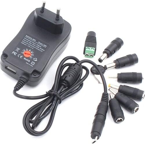 Multifunctional Adjustable Power Adapter Switching Power Supply Universal Household Electronic LED Strip Adapter