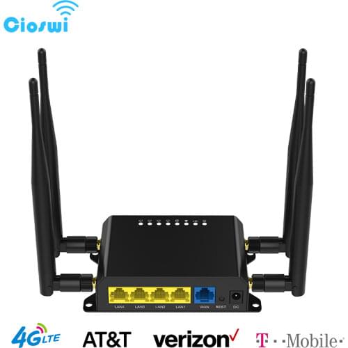 Cioswi WE826-T2 WiFi Router 4G 3G Modem With SIM Card Slot Access Point Openwrt 128MB 12V GSM 4G LTE USB 1Wan 4LAN Router