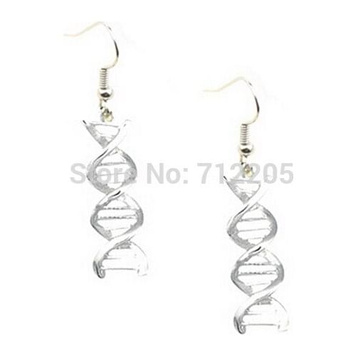 Fashion 100pair a lot silver plated DNA Earring(E102760)