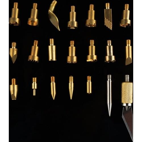 22pcs Wood Burning Pen Tips Stencil Soldering Iron Tip For Pyrography Woodworking Carving Tool