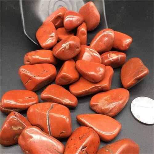 Natural gemstone red jasper quartz tumble crystal healing stones for garden decoration