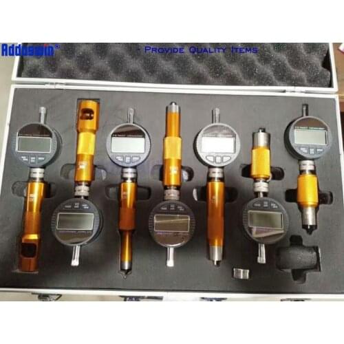 New!Upgrade type common rail injector nozzle valve measuring tool with 7PCS micrometer gauge, common rail injector repair tool