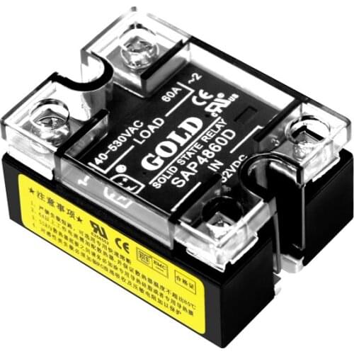 Single-phase Solid State Relay 60A SAP4860D DC Control AC SSR