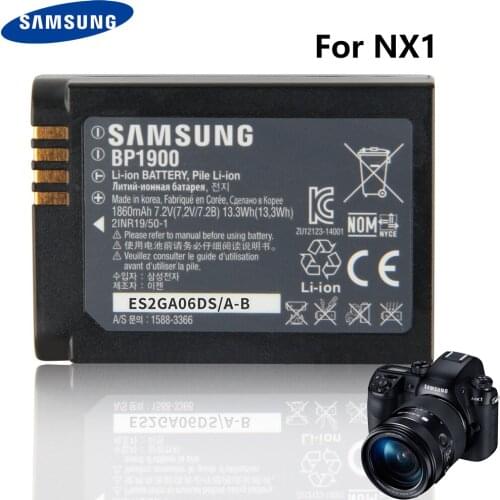 Original Replacement Camera Battery BP1900 For Samsung Galaxy NX1 Smart Camera Authentic Rechargeable Battery 1860mAh