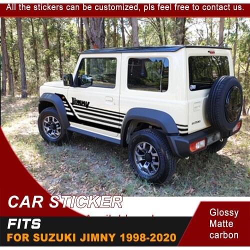 Fit for Suzuki Jimny 1988 2015 2016 2017 2018 2019 Car Sticker Side Body Car Stripe Graphic Vinyl Car Accessories Decals Custom