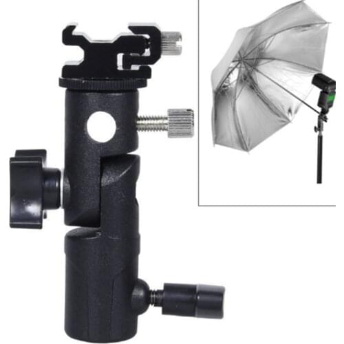 PULUZ Professional DLSR Camera E Type Multifunctional Flash Light Stand Umbrella Bracket, Max Load: 3kg