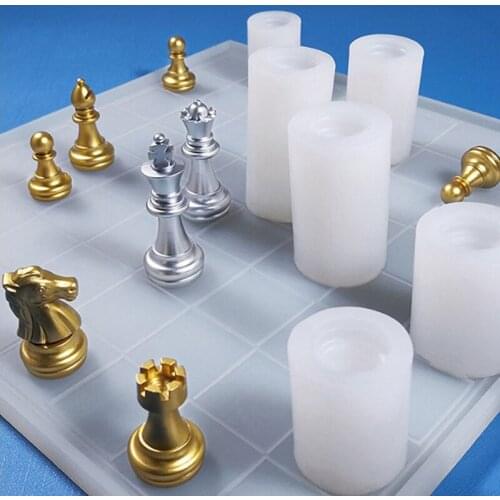 Handmade International Chess Epoxy Resin Mold Silicone Mould DIY Crafts Jewelry Making Tools