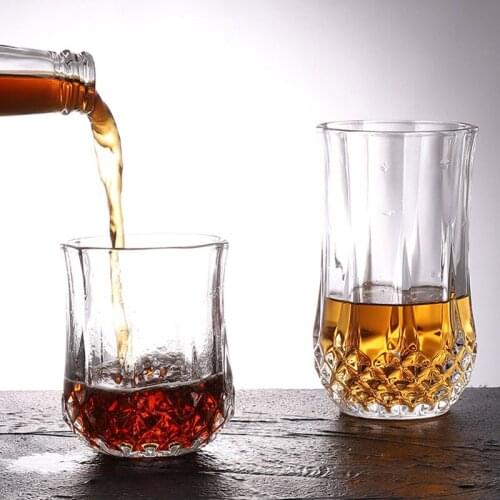 Glass diamond water glass, creative crystal wine glass, wine glass, tea cup