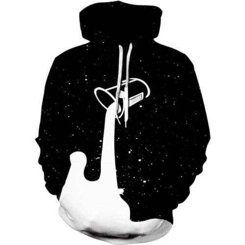 Sweatshirts 2019 man Fashion Men/Women 3D Print Milk Space Galaxy Hooded Long sleeve Hoodies Unisex Tops Drop shipping