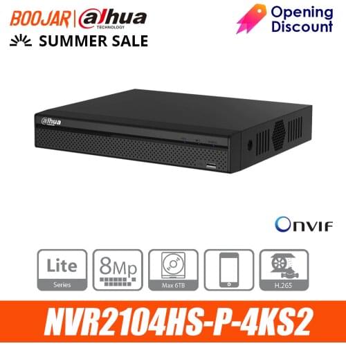 Dahua original NVR2104HS-P-4KS2 NVR 4k video recorder 4ch 4poe For CCTV System Security Kit