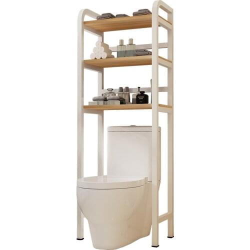 Iron Bathroom Toilet Shelf Washing Machine Storage Rack Floor Toilet Multi-Functional Storage Rack Bathroom Shelf Shelf Decor