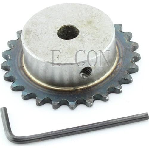 1pcs 10mm Bore 25 Teeth 25T Metal Pilot Motor Gear Roller Chain Drive Sprocket