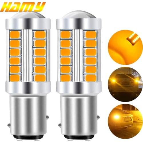 1x PY21W P21W Ba15s 1156 Bay15D 1157 for Car LED Turn Signal Light Auto Parking Reverse Brake Lamp 12V White Yellow Red 33SMD