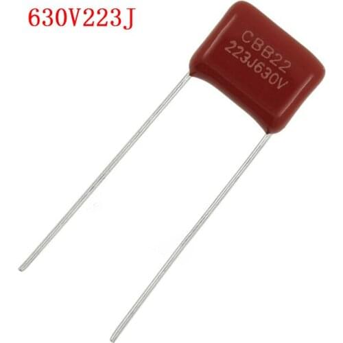 10PCS 630V223J 22NF Pitch 10MM 223 630V 223J 0.022uF CBB Polypropylene Film Capacitor