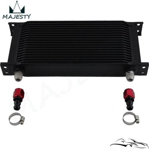 2" ALUMINIUM 8AN OIL COOLER - 19 ROW ENGINE OIL COOLER + AN8 FITTING / HOSE END