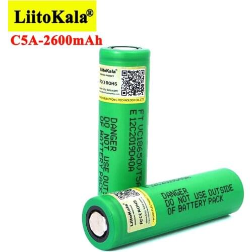 2021 Liitokala VTC5A 2600mAh 18650 Lithium Battery 20A 30A Discharge 18650VTC5 batteries for flashlight flat head