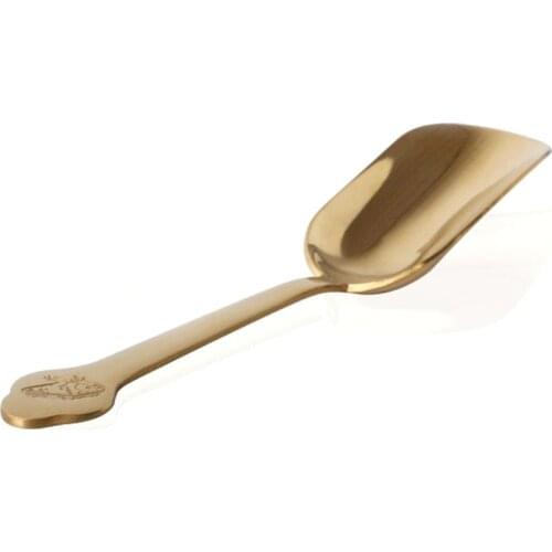 Tea Spoon Small Teaspoon Thickened Copper Color Creative Kung Fu Tea Set Accessories Spoon Hotel Tea Shovel