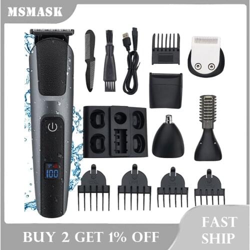 6 in 1 USB Recharge Electric Hair Clippers Trimmers For Men Multifunctional Hair Trimmer Electric Scissors Hair Cutter Machine