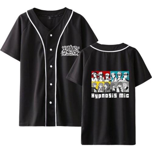 Hypnosis Mic Anime Fashion Prints Baseball T-shirts Women/Men Summer Short Sleeve Tshirt Hot Sale Casual Streetwear Clothes