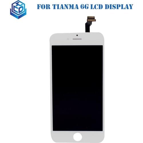 Hot Sale Tianma Quality Pantalla For LCD iPhone 6G Display Touch screen Digitizer Assembly Replacement Black White 10PCS/lot
