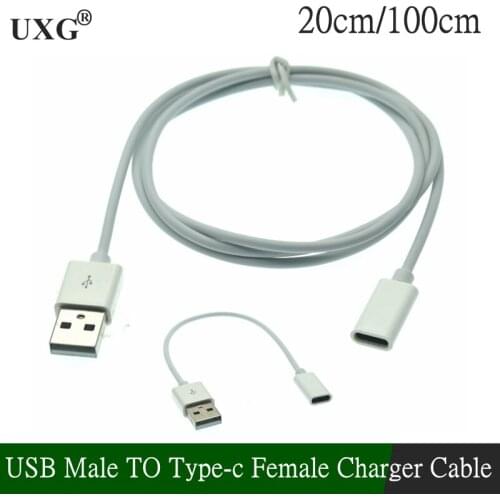 USB 2.0 Type A Male to USB 3.1 Type C Female Cable 20cm 100cm for Huawei FreeLace Earphone PXPE