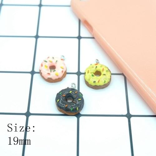 Kawaii Donuts Charms Pendants for DIY decoration bracelets necklace earring key chain Jewelry Making
