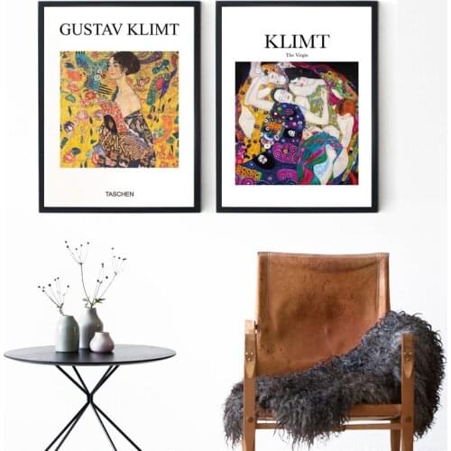 Classic Artist Gustav Klimt Famous Abstract Painting Canvas Prints Exhibition Poster Gallery Museum Wall Art Pictures Home Decor