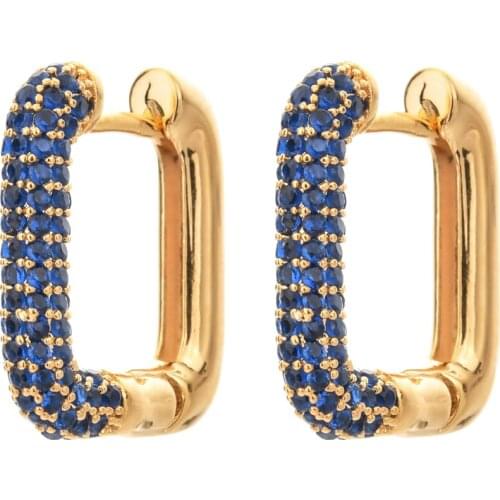 Korean fashion temperament full diamond gold earrings suitable for women / Girls wedding party live Jewelry Earrings ER-510