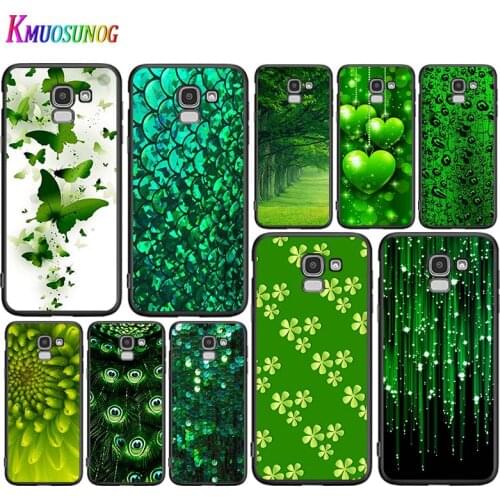 Beautiful Emerald Green For Samsung Galaxy J2 J3 J4 Core J5 J6 J7 J8 Prime duo Plus 2018 2017 2016 Silicone Phone Cover