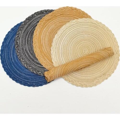 Round Cotton Woven Nordic Style Non-slip Kitchen Placemat Coaster Insulation Pad Dish Coffee Cup Table Mat Home Decor 51020