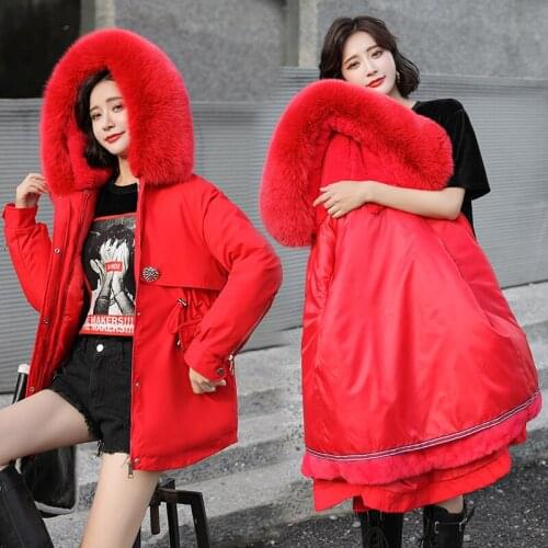 2022 New women Cotton Thicken Warm Winter Jacket Coat Women short Parka Winter Clothes Fur Lining Hooded Parka Mujer Coats