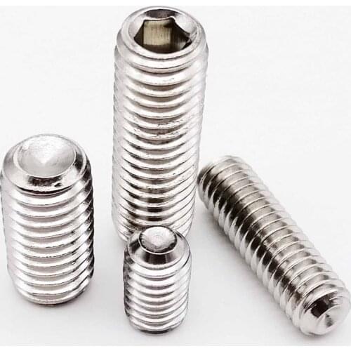 10/50pcs M2 M2.5 M3 M4 M5 M6 M8 DIN916 A2-70 304 stainless steel Hex Hexagon Socket Allen Cup Point Grub Screw Set Bolt