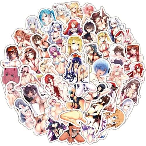 10/30/50 pcs Anime Sexy Beauty Stickers Cartoon Waterproof Laptop Computer Motorcycle Skateboard Car phone Custom Sticker