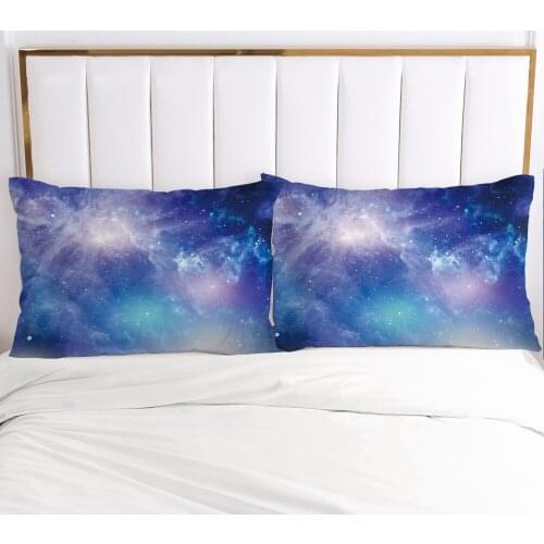 Galaxy Pillow cover Pillow case Bedding Pillowcase Pillowcovers decorative for home 3D 50x75 50x70 Black Starry purple