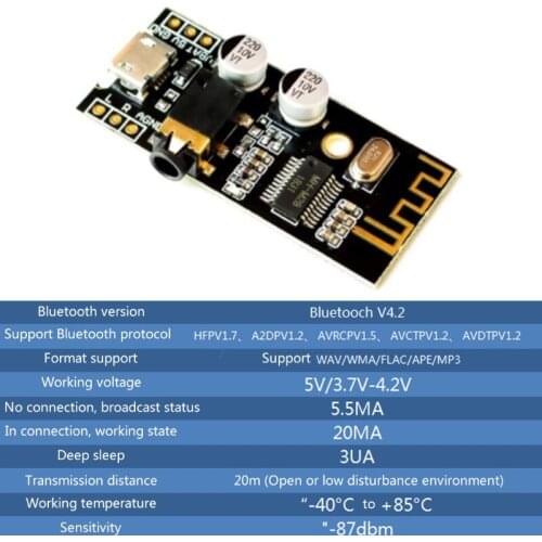 Low Consumption M28 Wireless Bluetooth MP3 Receiver Module BLT 4.2 Lossless Decoder Board Kit X37A