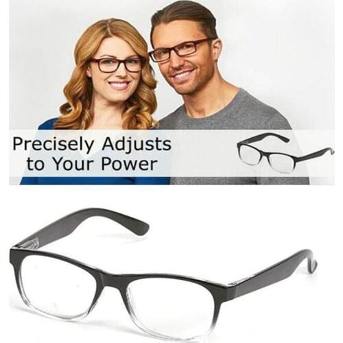 Newest Multifocal One Power Readers Reading Glasses Men Women High Quality Auto Adjusting Bifocal Glasses+50 To +250 wholesale